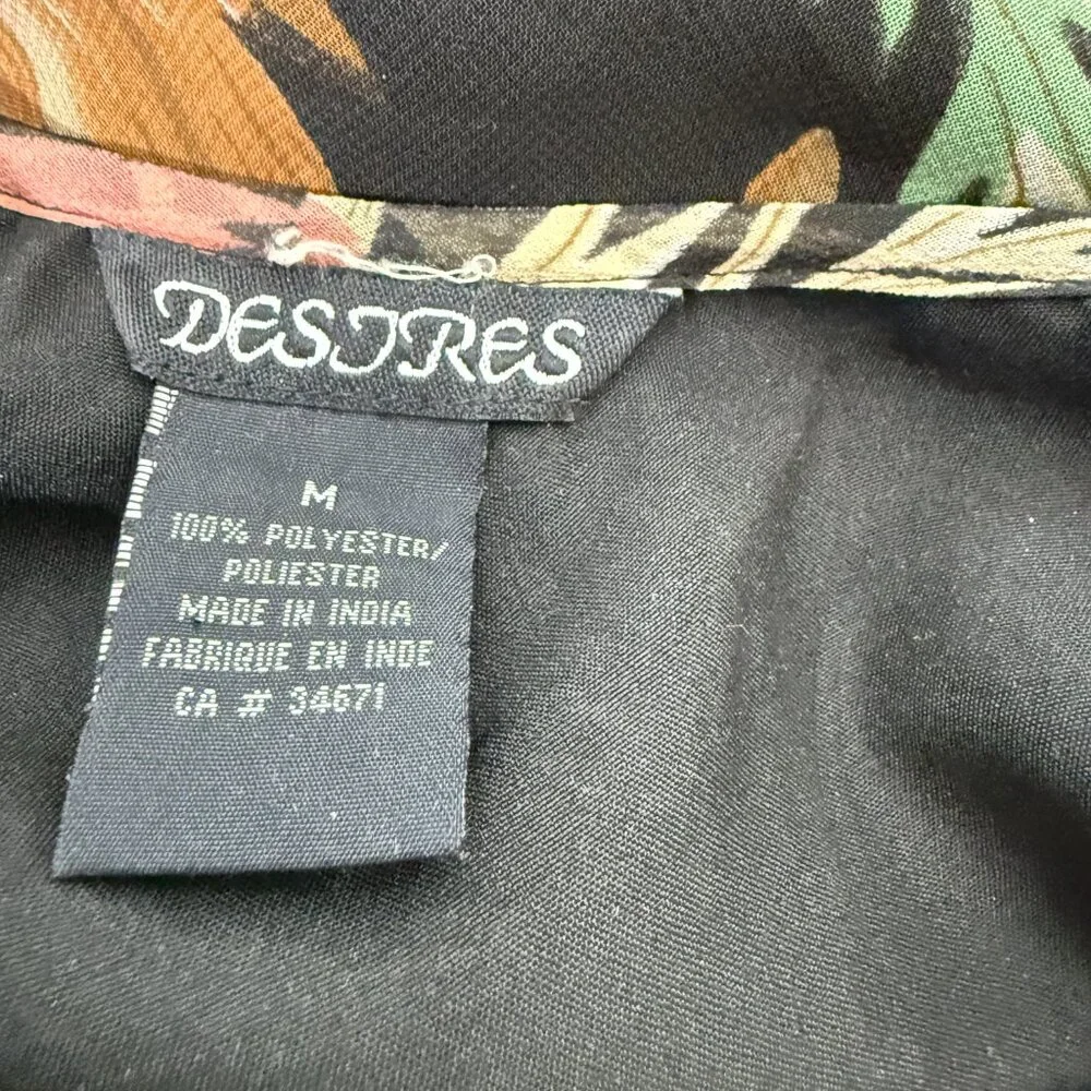 Vintage 90s Maxi Dress Floral Black Beaded Matching Scarf Fairy Feminine M - Picture 6 of 16